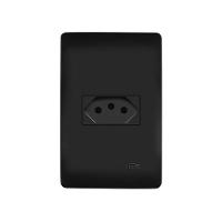 Tomada Fame Habitat Black 2p+t 20a Com Placa 4x2 Preta - 1