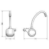 Torneira Elétrica Lorenzetti Versátil De Parede Branca Com Cromada 127v - 2