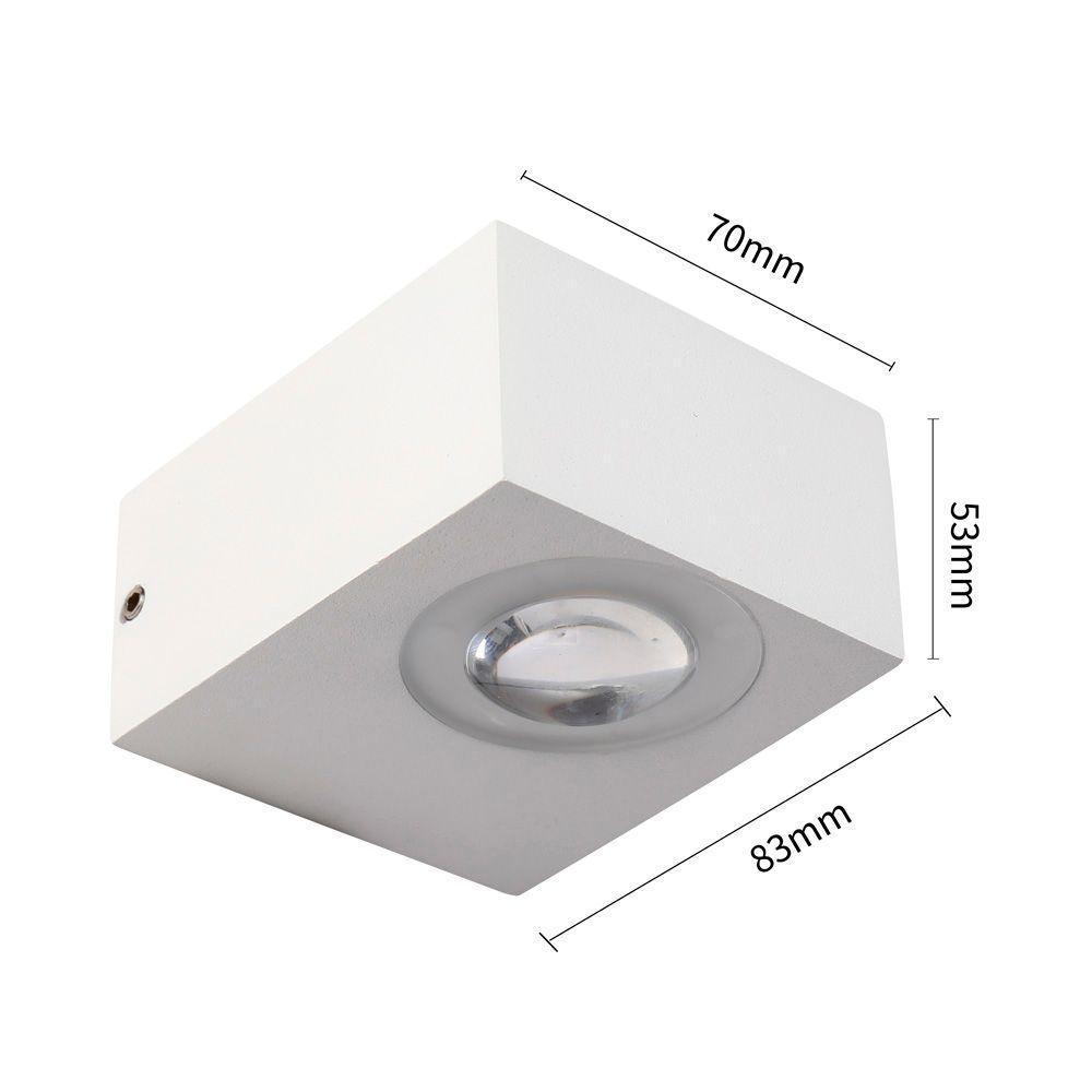 Arandela Nordecor Foluí 6w Led Bivolt Branco 3000k Luz Amarela - 3