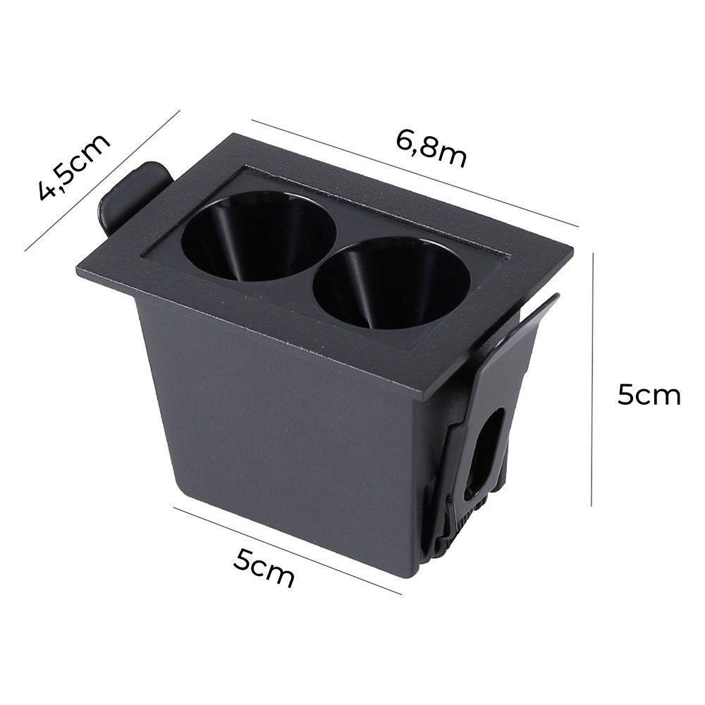 Spot De Embutir Nordecor Powerus Led 4w Bivolt Preto 3000k Luz Amarela - 2