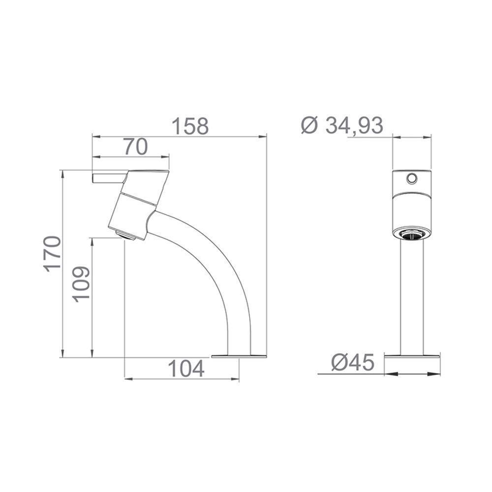 Torneira Lorenzetti Swan 1196 C42 De Bancada Cromada - 2