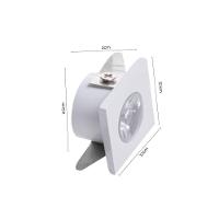 Spot De Embutir Para Móvel Mbled Elysa Quadrado Led 1w Bivolt Branco 3000k Luz Amarela - 2