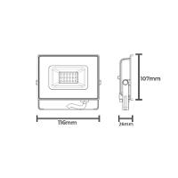 Refletor Taschibra Tr Led Slim 30w Preto Bivolt 6500k Luz Branca - 2