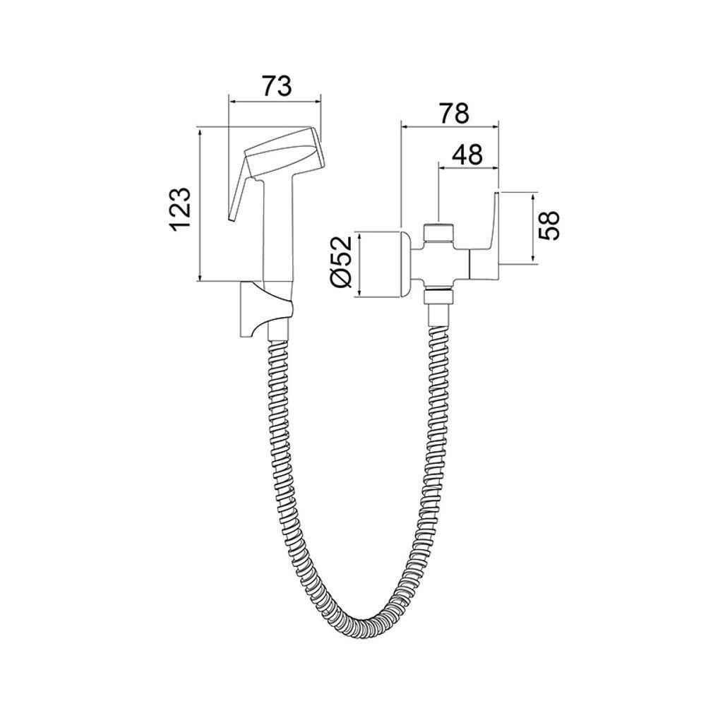 Ducha Higiênica Lorenzetti Loren Joy 1984 C32 Com Registro E Derivação Branca - 2