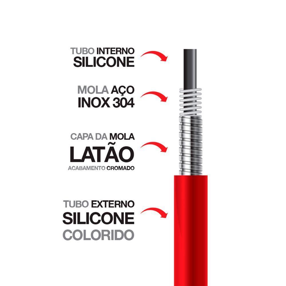 Torneira Lorenzetti Lorenflex 1178 G27 Com Bica Flexível De Parede Cinza Cinza - 3