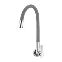 Torneira Lorenzetti Lorenflex 1178 G27 Com Bica Flexível De Parede Cinza Cinza - 1