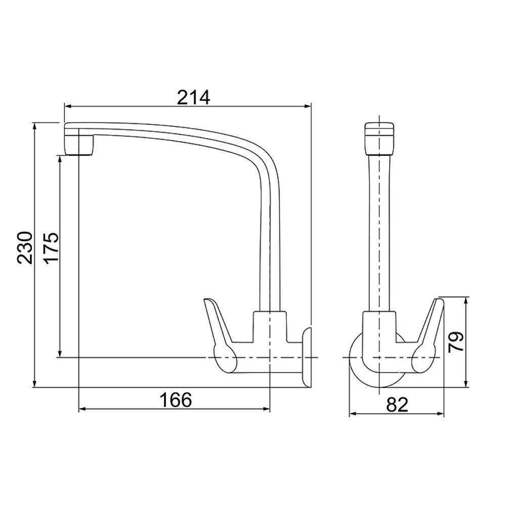 Torneira Plástica Lorenzetti Flatt 1168 F71 De Parede Cromada - 2