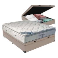Cama Box Com Baú Casal E Colchão Freedom Ortobom D33 Cor:bege - 1