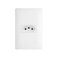 Tomada Fame Habitat 2p+t 20a Com Placa 4x2 Branco - 1