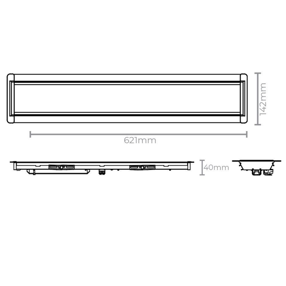 Luminária Led Taschibra Tl Slim 10 De Embutir 20w Bivolt 4000k Luz Neutra - 2