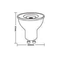Lâmpada Led Taschibra Tdl 20 Mini Dicroica Dimerizável Mr11 3,5w Gu10 Bivolt 2700k Luz Amarela - 2