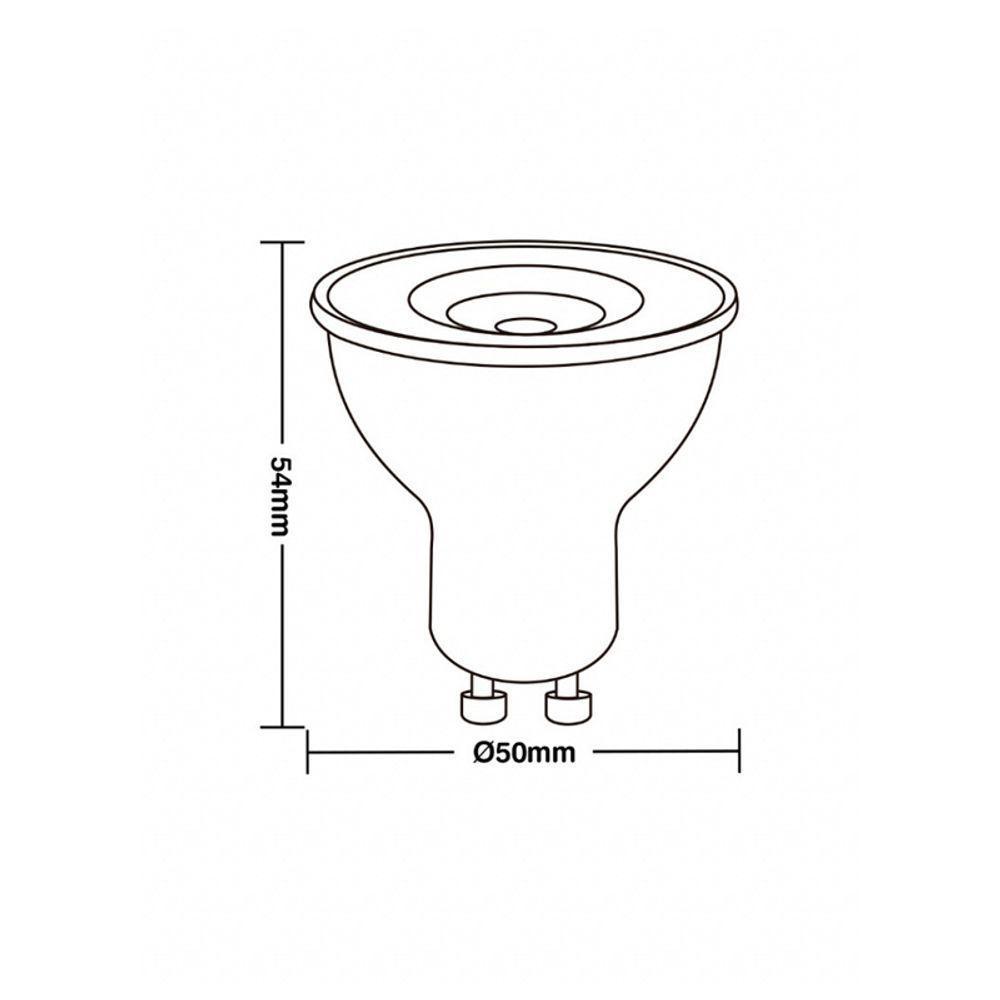 Lâmpada Led Taschibra Tdl 50 Dicroica Mr16 7w Bivolt Gu10 6500k Luz Branca - 2