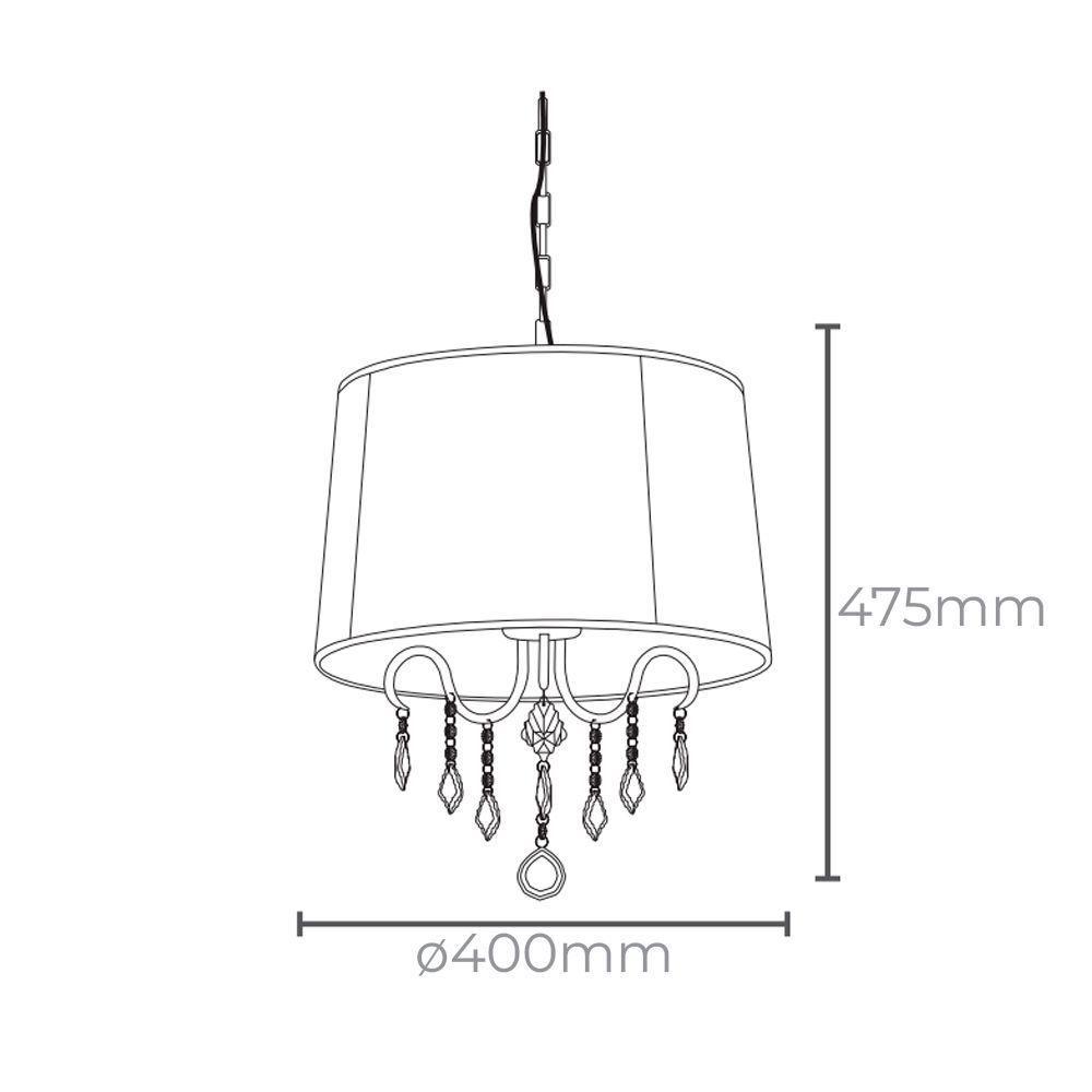 Lustre Pendente Taschibra Abricó E14 Bivolt - 3