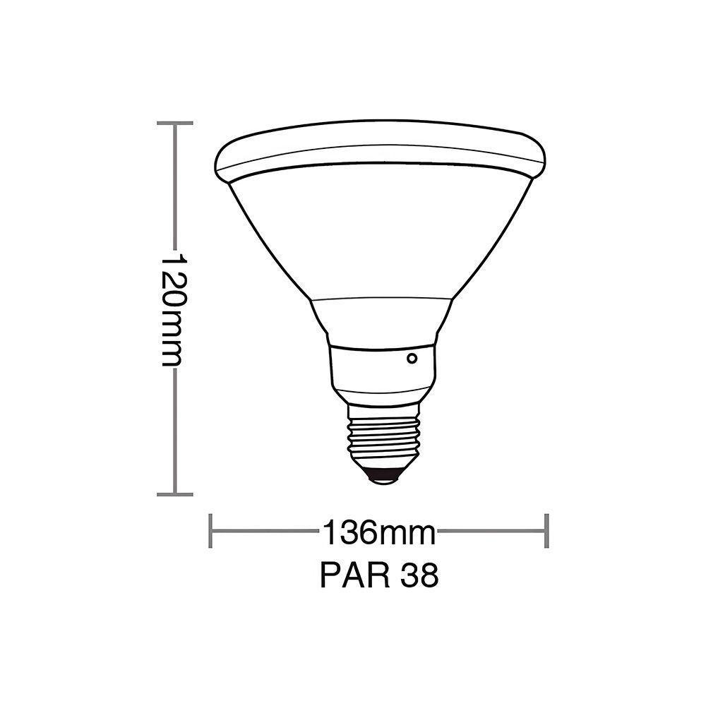 Lâmpada Led Taschibra Par 38 14w E27 Bivolt 2700k Luz Amarela - 2