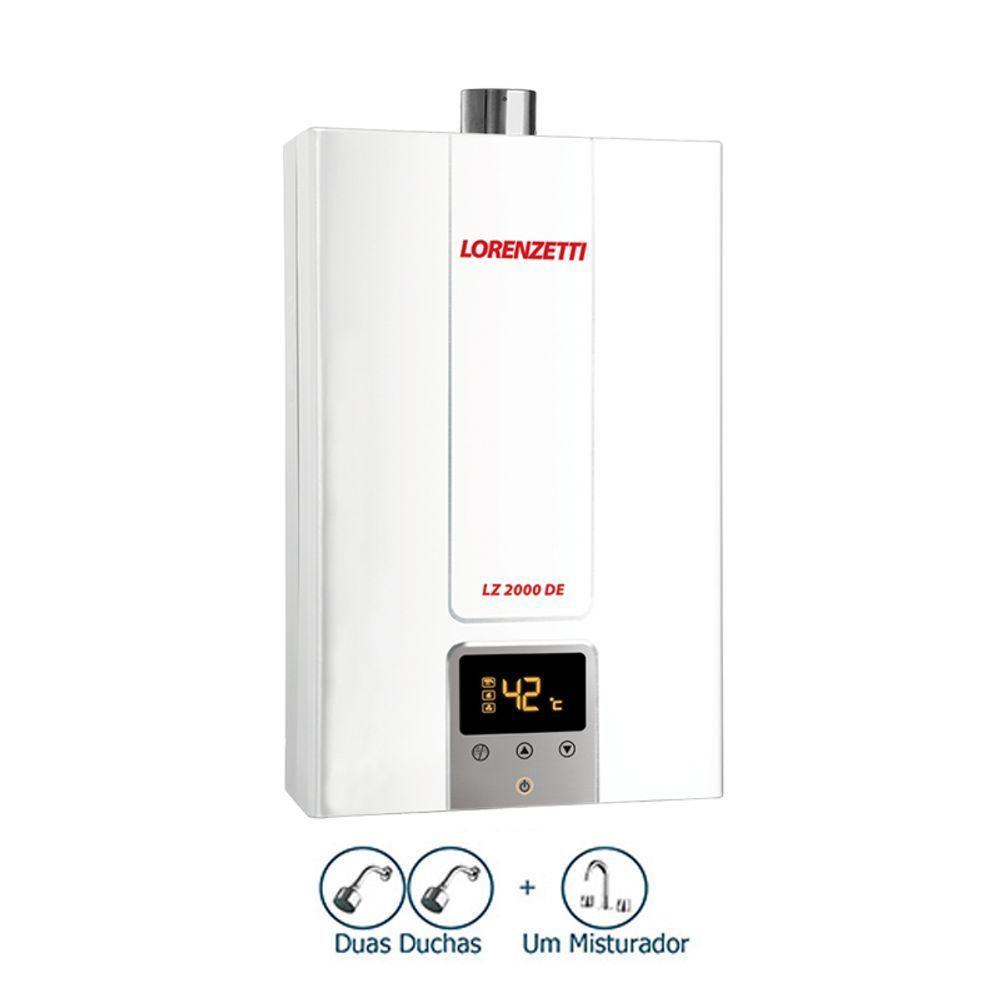 Aquecedor De água A Gás Lz 2000de Digital Lorenzetti Gn (gás Natural) - 2