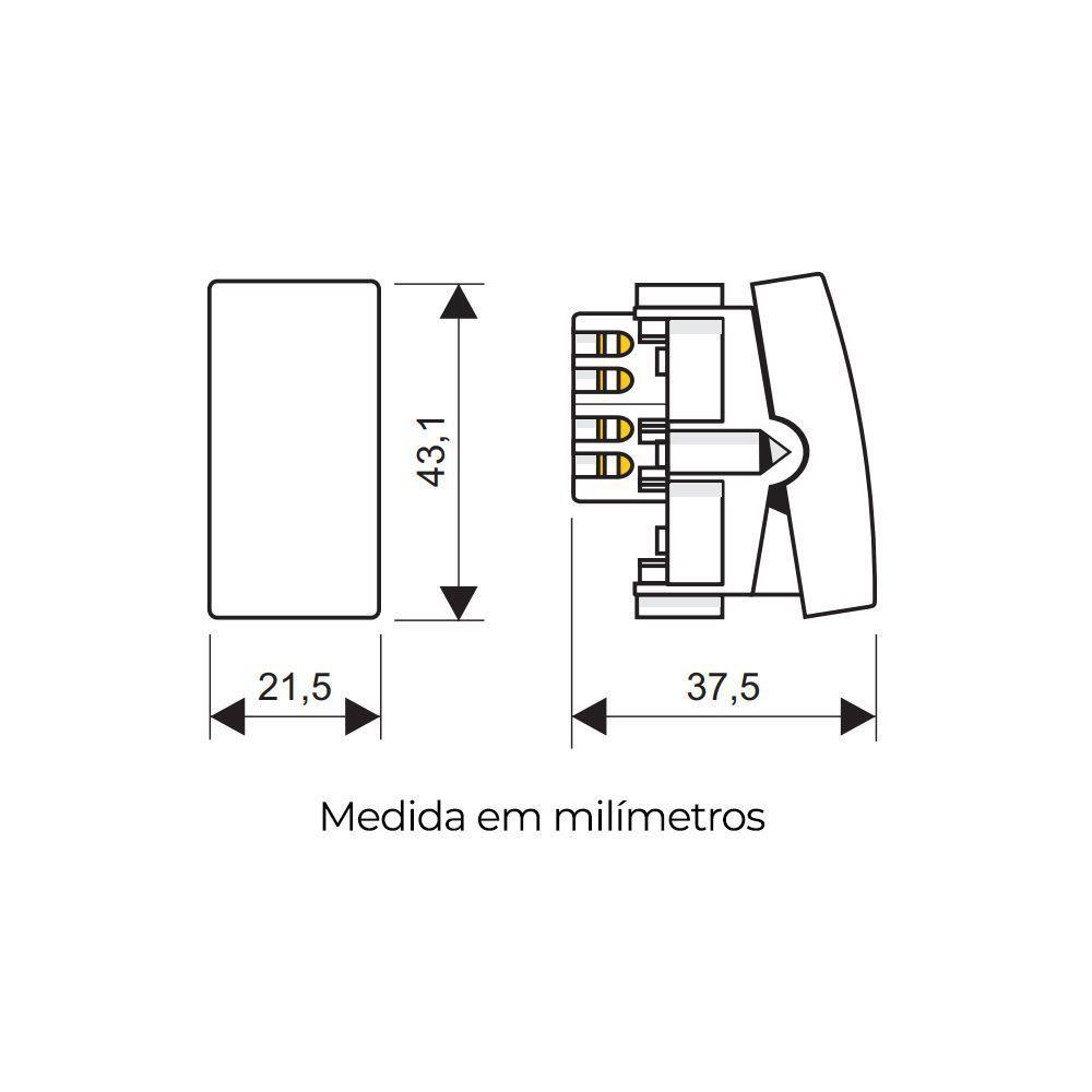 Módulo Interruptor Simples Fame Habitat 16a Branco - 2