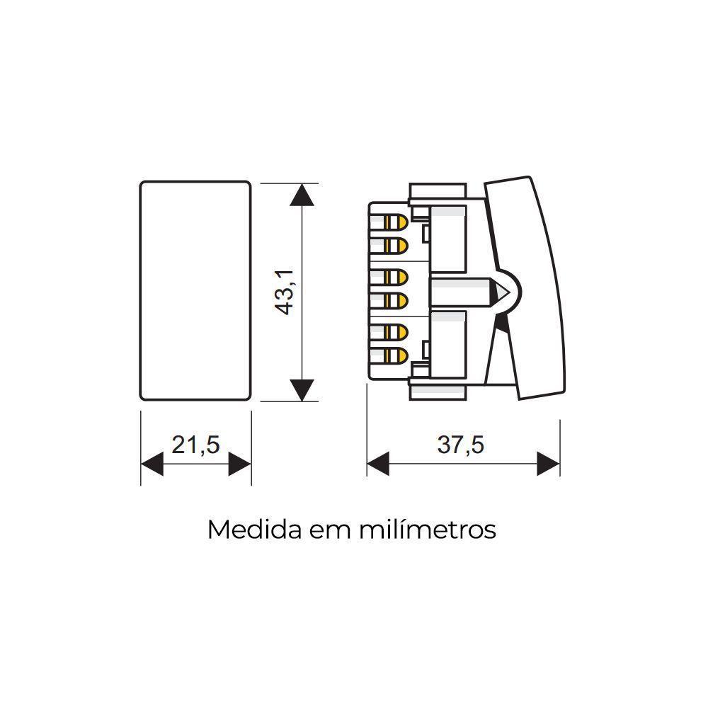 Módulo Interruptor Paralelo Fame Habitat 16a Branco - 2