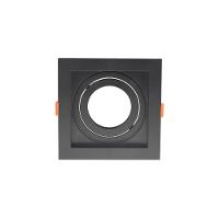 Spot De Embutir Recuado Nordecor Flea Para 1 Lâmpada Par 20 Quadrado Preto - 1