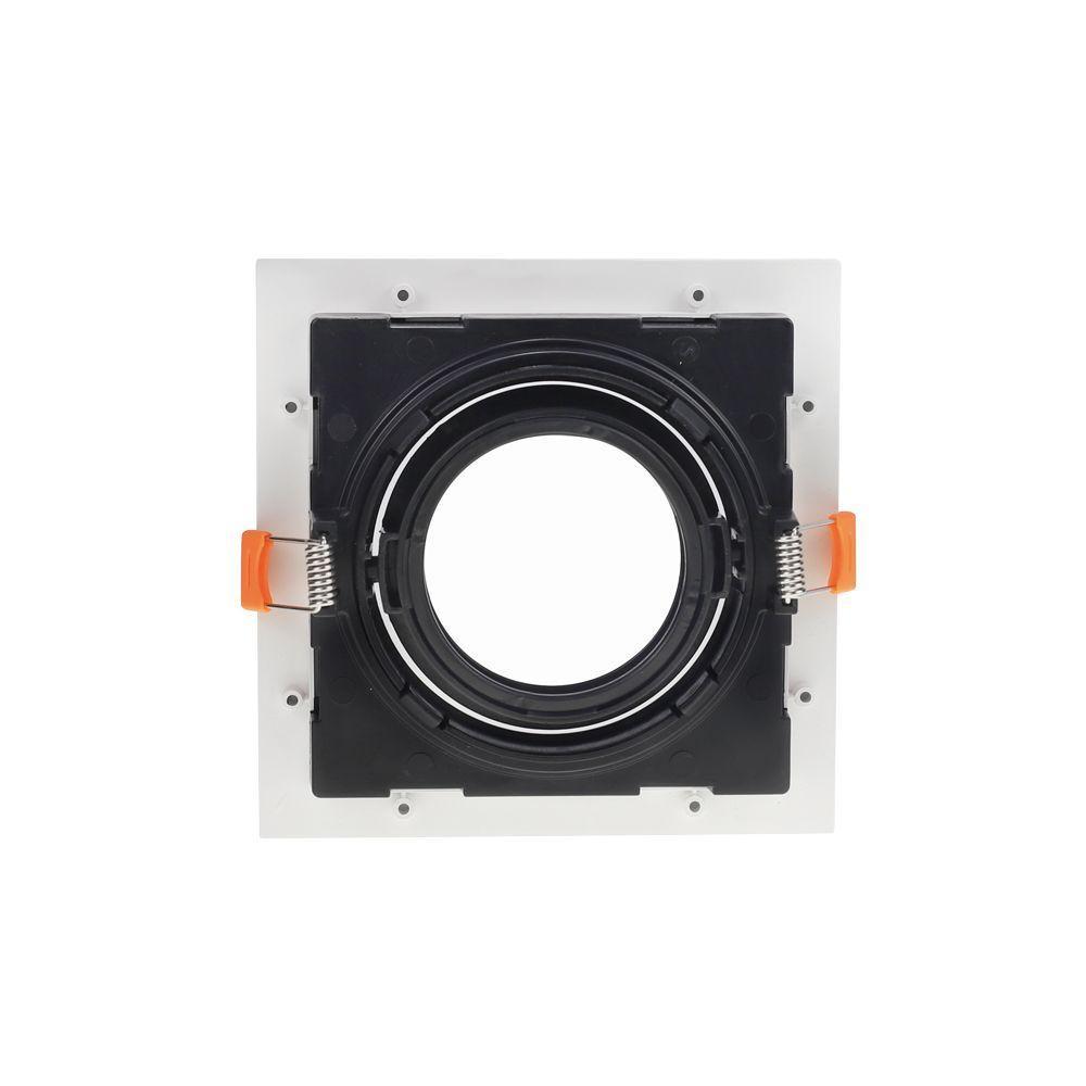 Spot De Embutir Recuado Nordecor Flea Para 1 Lâmpada Par 30 Quadrado Branco E Preto - 2