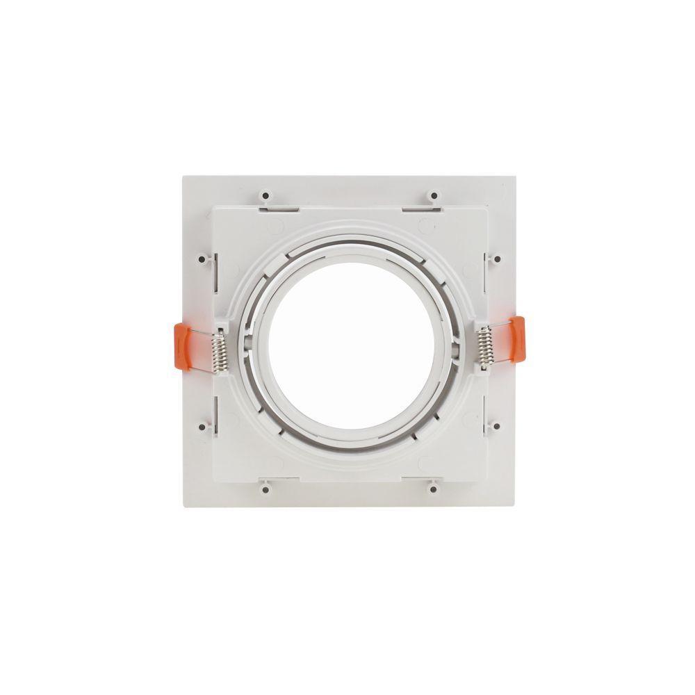 Spot De Embutir Recuado Nordecor Flea Para 1 Lâmpada Ar70 Quadrado Branco - 2