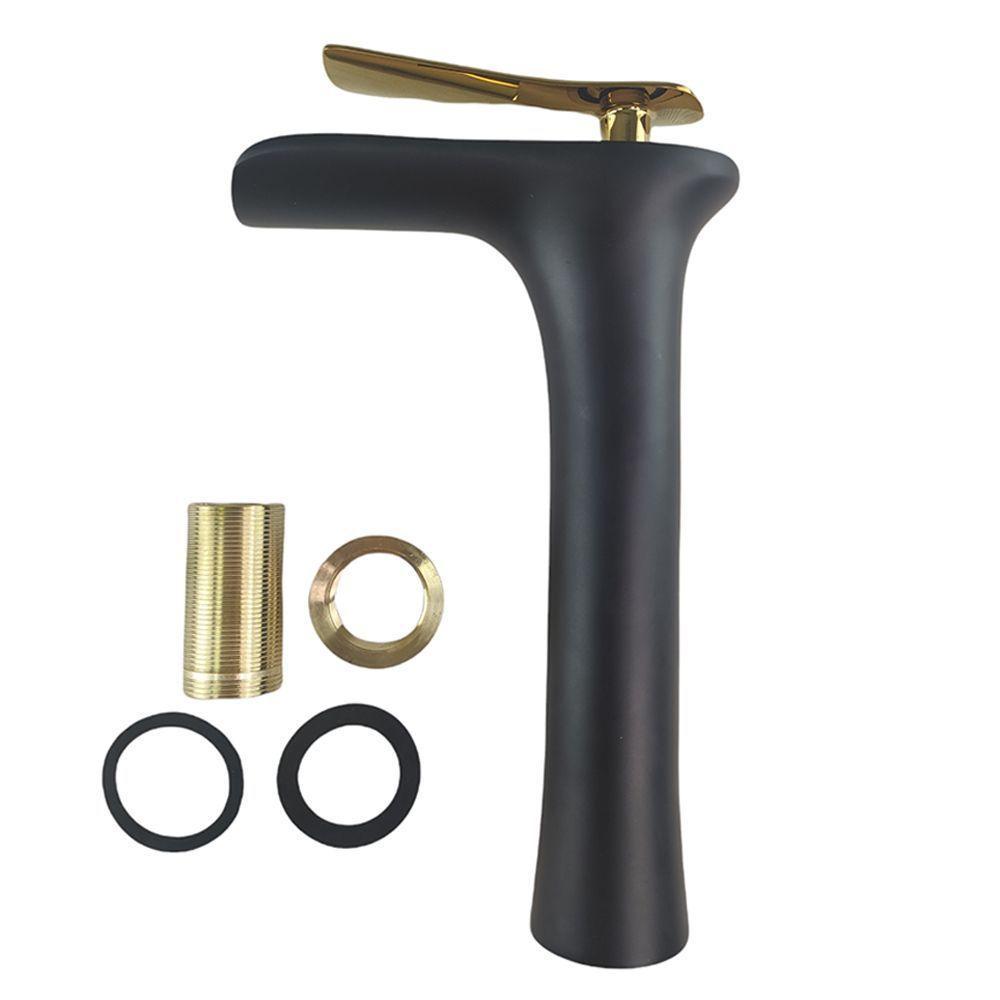 Torneira Cascata Monocomando Luxo Misturador Quente Frio Banheiro Bancada Cuba Cobre - 10