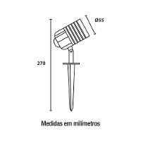 Espeto Para Jardim Germany Clear Led 6w Bivolt Preto 6500k Luz Branca - 3