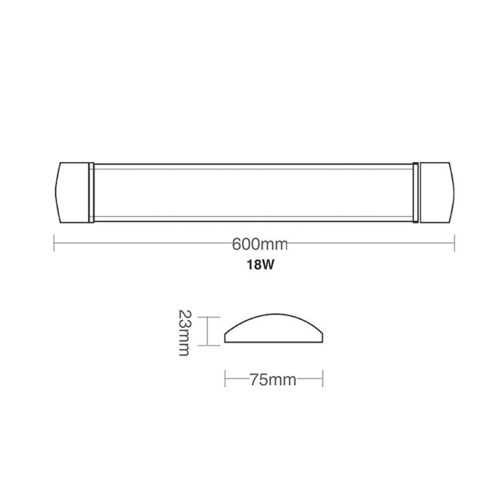 Luminária Led Taschibra Line 60 18w Bivolt 6500k Luz Branca - 3