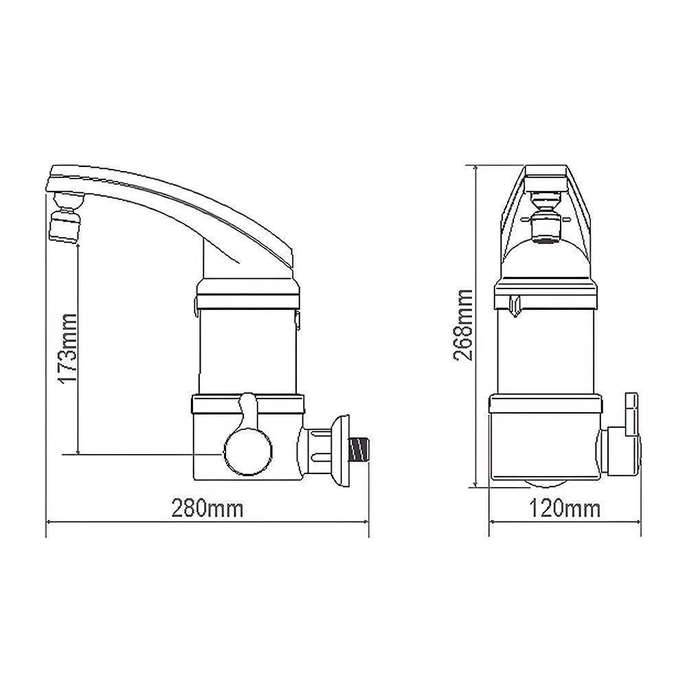 Torneira Elétrica Fame Elegance 4 Temperaturas Super Potente De Parede Preta 220v - 3