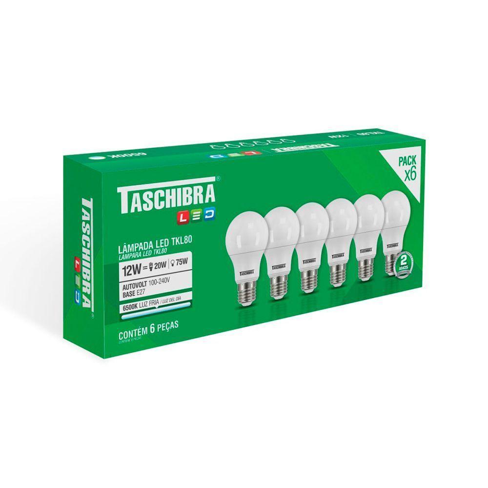 Kit 6 Lâmpadas Led Taschibra Tkl 80 12w E27 Bivolt 6500k Luz Branca - 3