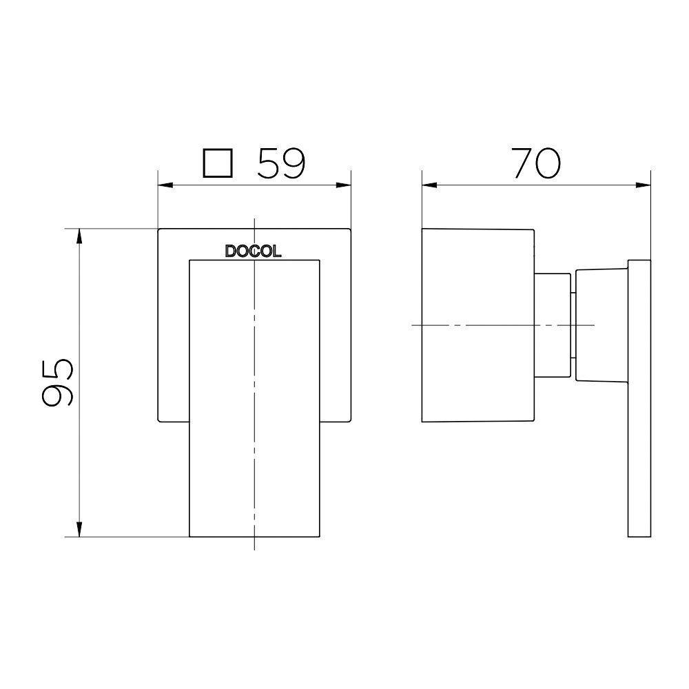 Acabamento Para Registro Docol New Edge 925869 Para Base Deca 1-2", 3-4" E 1" Cobre Escovado - 2
