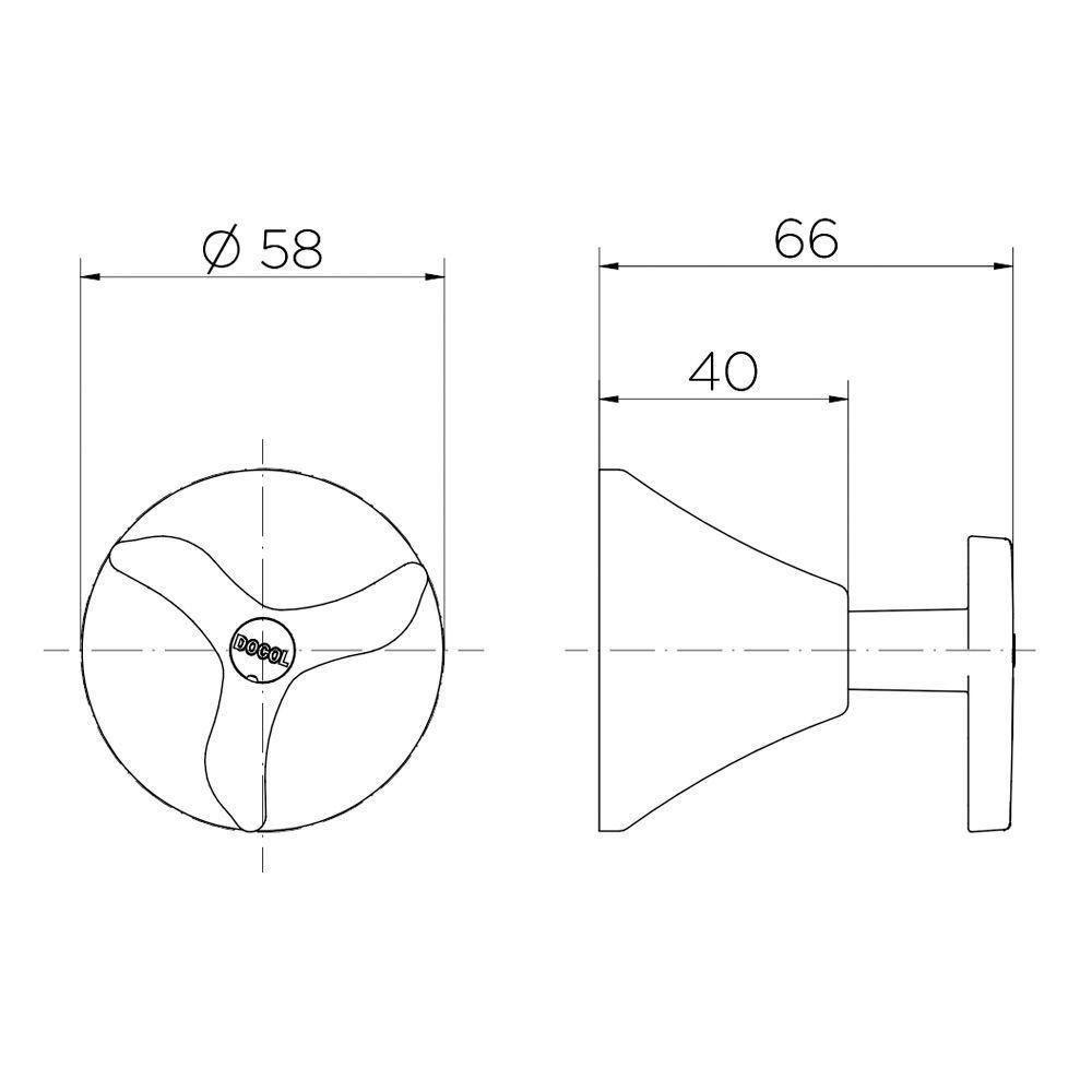 Acabamento Para Registro Docol Nova Pertutti 904006 Docolbase 1-2", 3-4" E 1" Cromado - 2