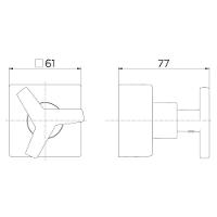 Acabamento Para Registro Docol City 877570 Para Base Deca 1-2", 3-4" E 1" Grafite Escovado - 2