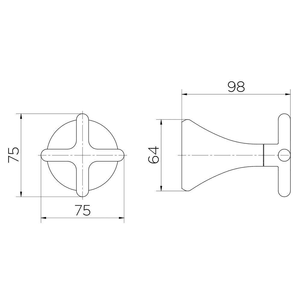 Acabamento Para Registro Docol Liss 921406 Para Base Deca 1-2", 3-4" E 1" Cromado - 3
