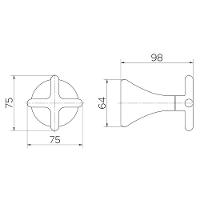 Acabamento Para Registro Docol Liss 921406 Para Base Deca 1-2", 3-4" E 1" Cromado - 3