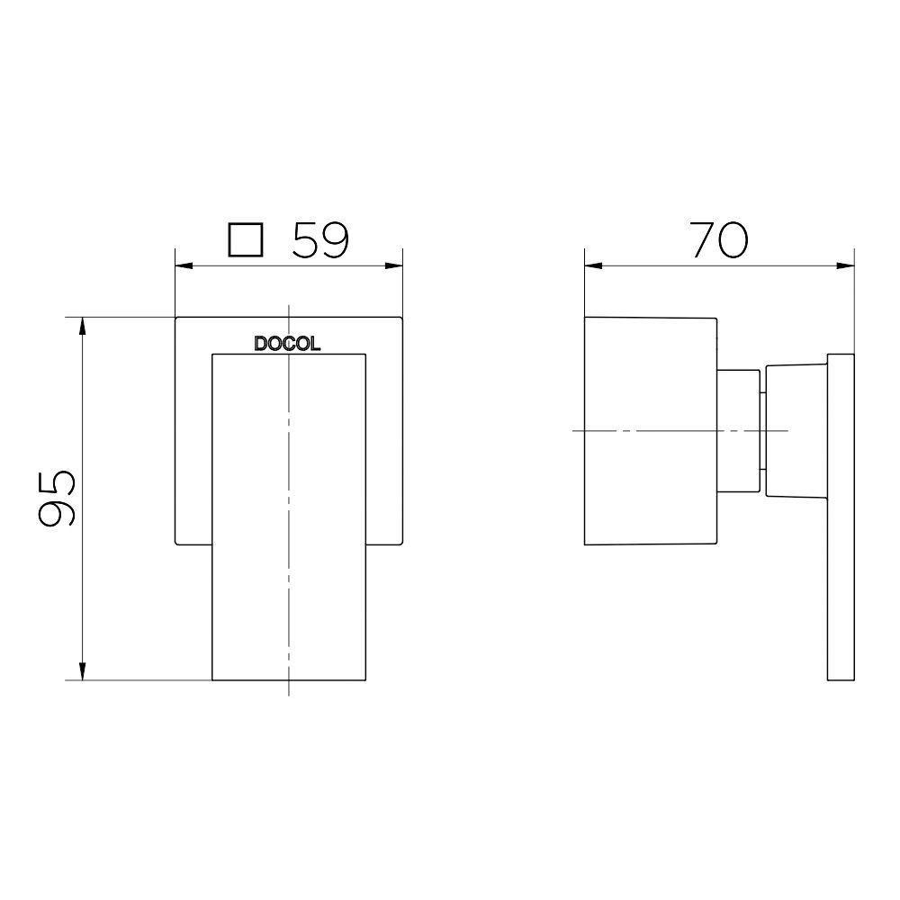 Acabamento Para Registro Docol New Edge 925806 Para Base Deca 1-2", 3-4" E 1" Cromado - 2