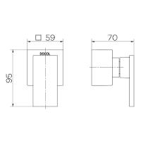 Acabamento Para Registro Docol New Edge 925806 Para Base Deca 1-2", 3-4" E 1" Cromado - 2