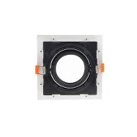 Spot De Embutir Recuado Nordecor Flea Para 1 Lâmpada Par 20 Quadrado Branco E Preto - 2