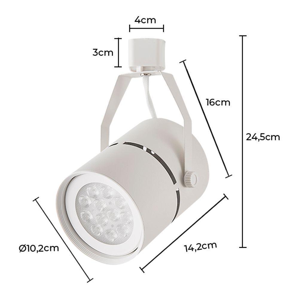 Spot Direcionável Para Trilho Nordecor Classic Par 30 E27 Bivolt Branco - 3