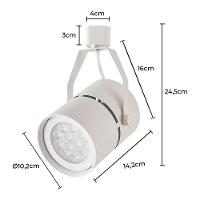 Spot Direcionável Para Trilho Nordecor Classic Par 30 E27 Bivolt Branco - 3