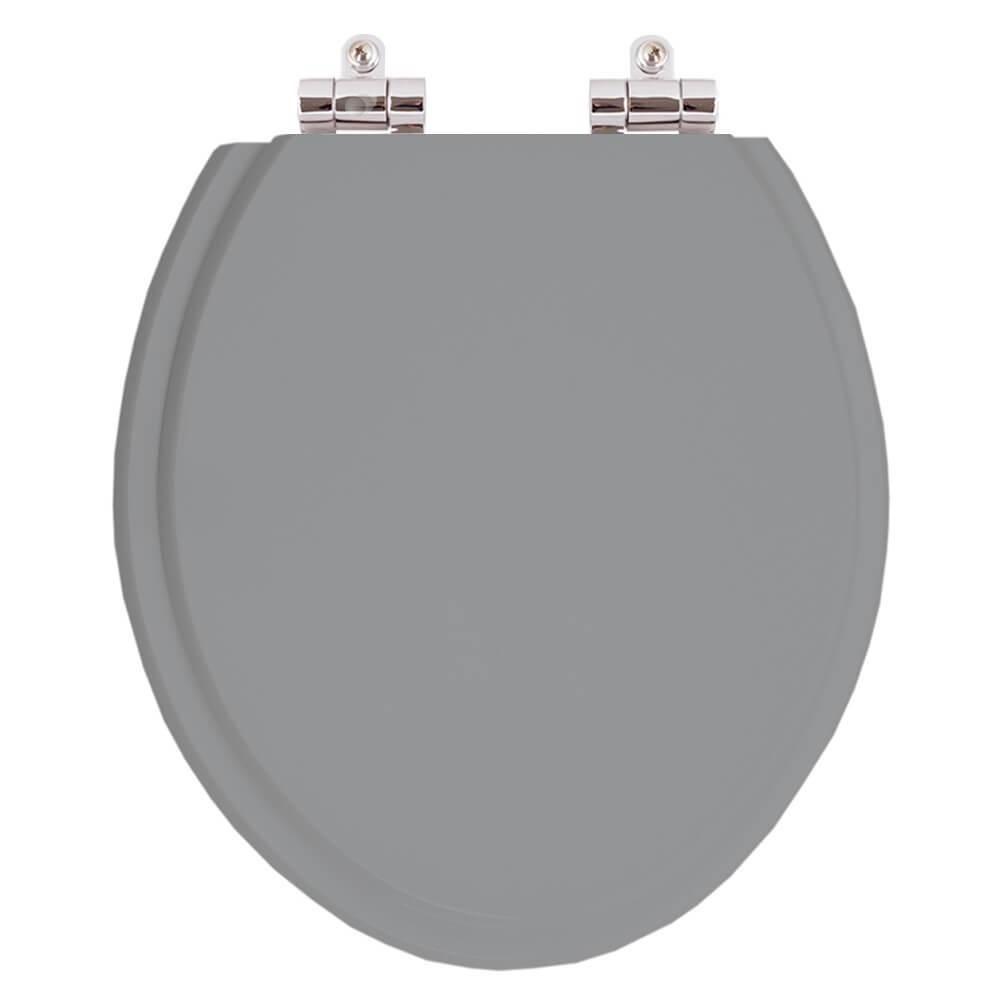 Assento Sanitário Soft Close Cinza Escuro Para Vaso Fiori - 1