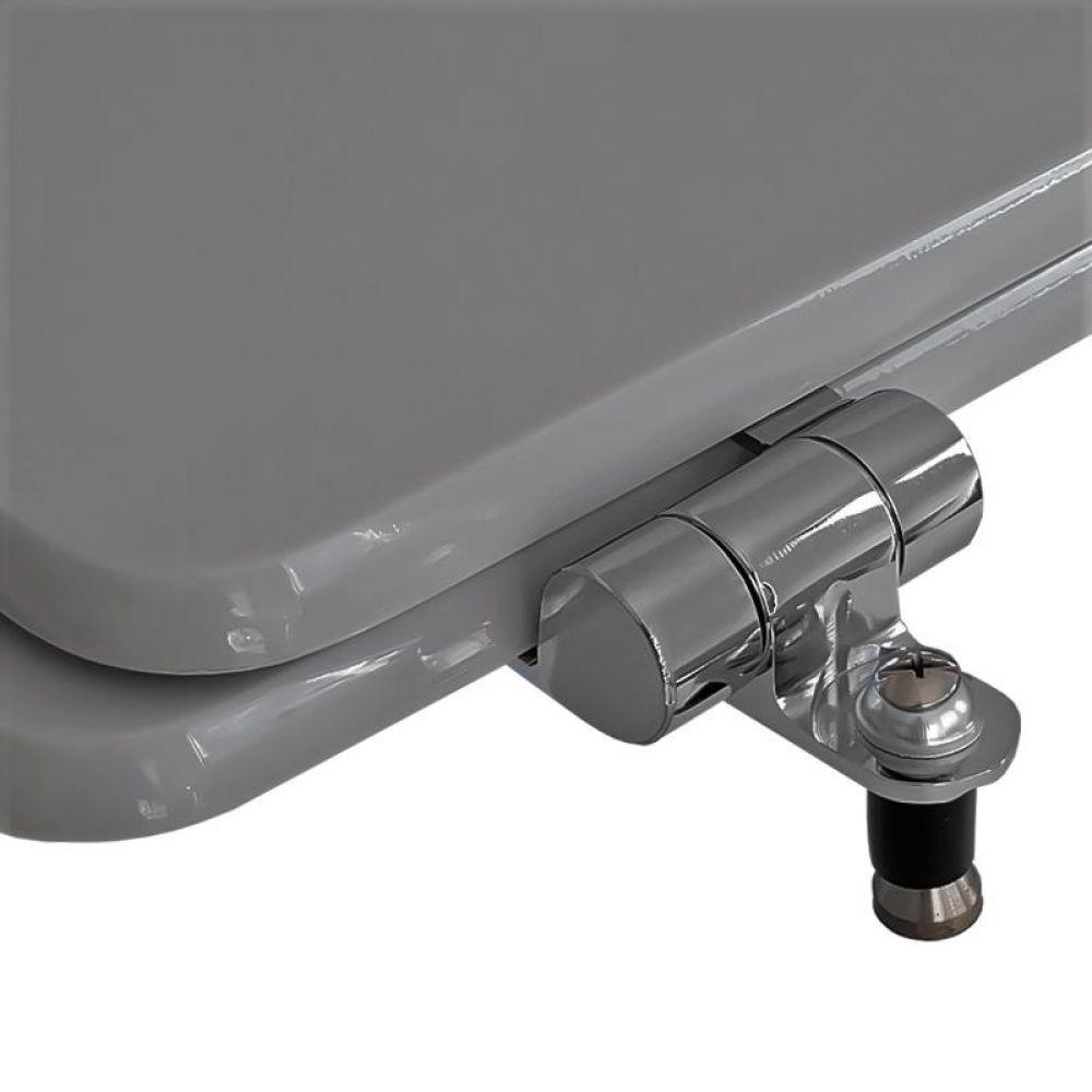 Assento Sanitário Soft Close Cinza Escuro Para Vaso Fiori - 2