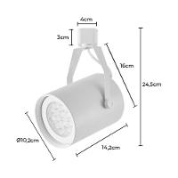 Spot Direcionável Para Trilho Nordecor Lille Par 30 E27 Bivolt Branco - 3