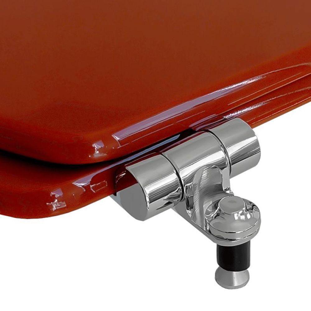 Assento Sanitário Poliester Soft Close Fiori Ocre Vaso Fiori - 2