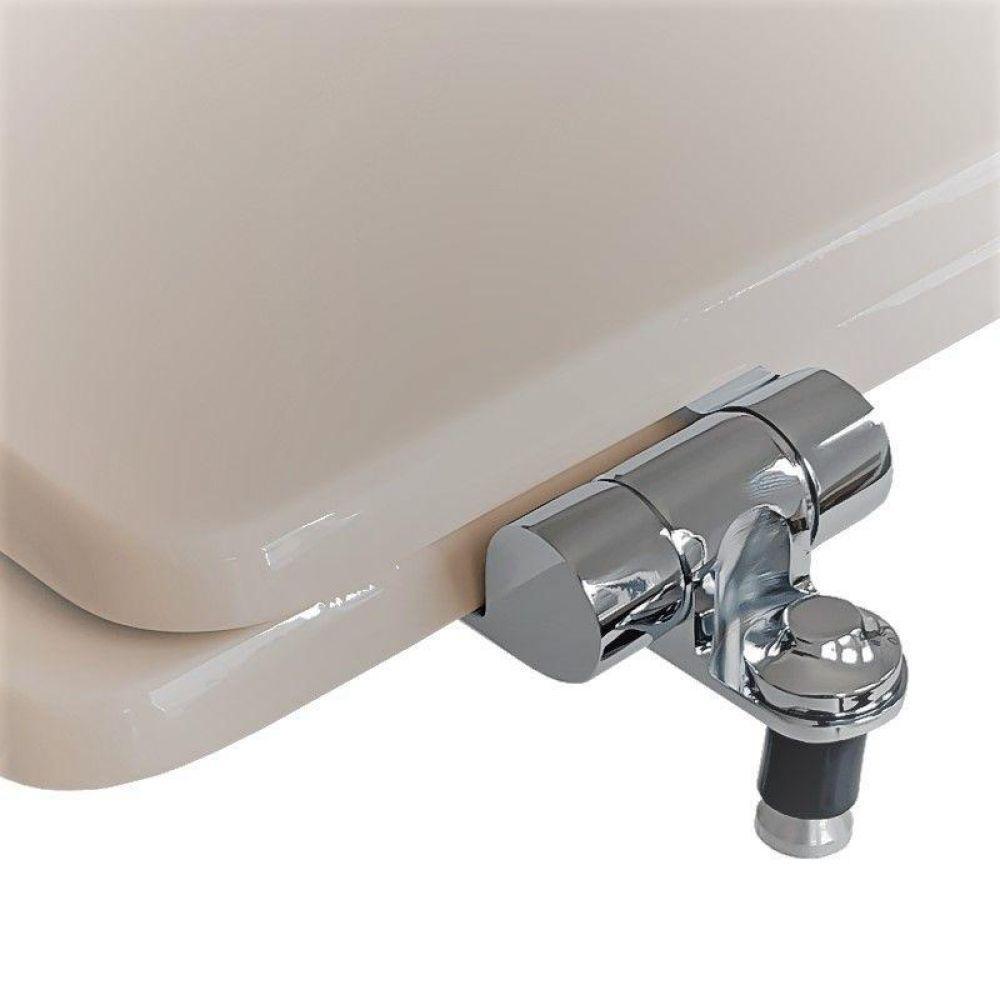 Assento Sanitário Poliester Aries Bege Claro Vaso Eternit - 2