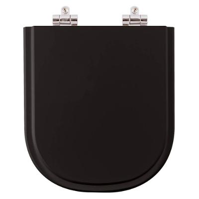 Assento Sanitário Soft Close Flox Preto Para Vaso Fiori 6lpf
