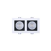 Spot De Led Recuado Taschibra Frame 2xmr16 Quadrado 10w Bivolt 6500k Luz Branca - 1