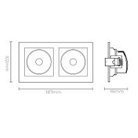 Spot De Led Recuado Taschibra Frame 2xmr16 Quadrado 10w Bivolt 6500k Luz Branca - 2