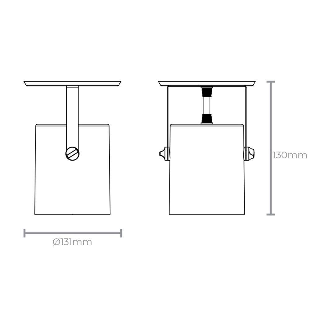 Spot Móvel Taschibra Cannon Para 1 Lâmpada Mr16 Gu10 Bivolt - 2