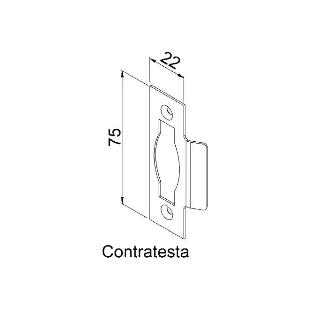 Fechadura Porta Pivotante Haga Externa Trava Rolete Inox Polido 603 Roseta Redonda - 26712 - 2