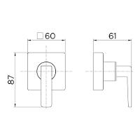 Acabamento Para Registro Docol Stillo 823944 Docolbase 1-2", 3-4" E 1" Níquel Escovado - 2